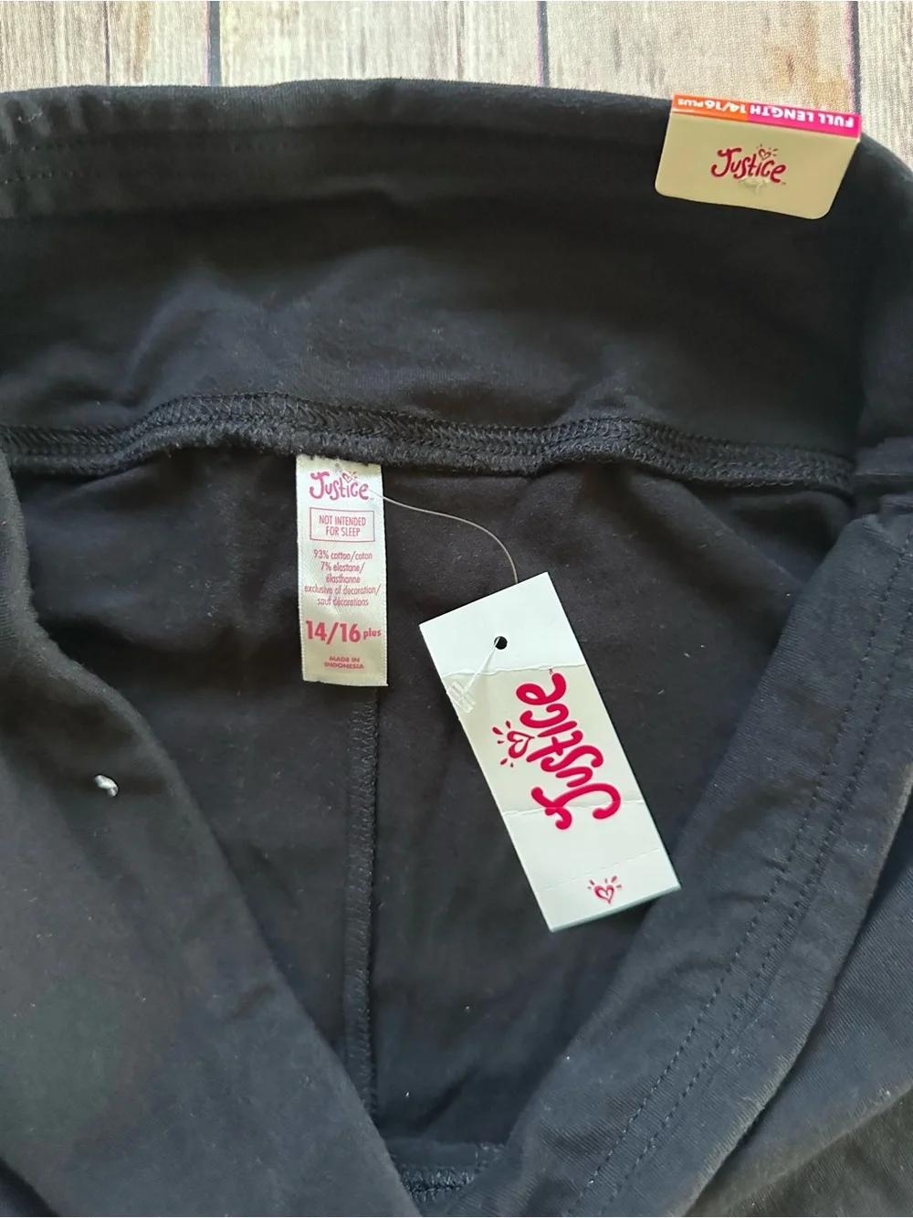 NWT Justice Black Girls Leggings